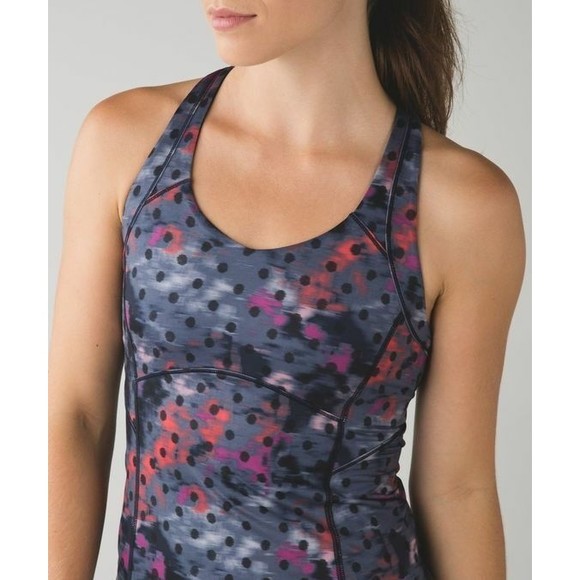 EUC LULULEMON Kanto Catch Me Tank Windy Blooms Regal Plum Size 6 - Picture 2 of 7